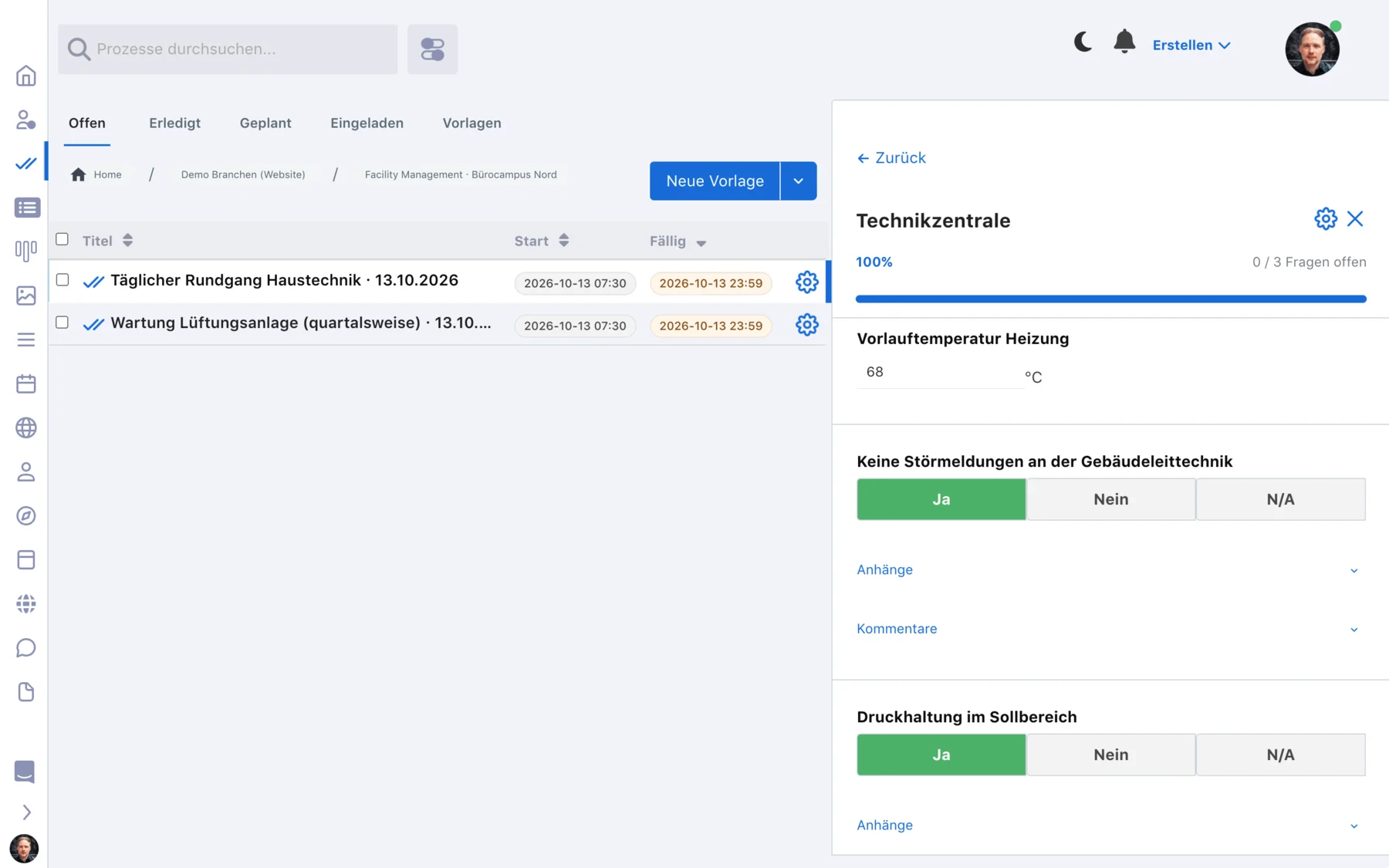 alphaprocess: Checkliste