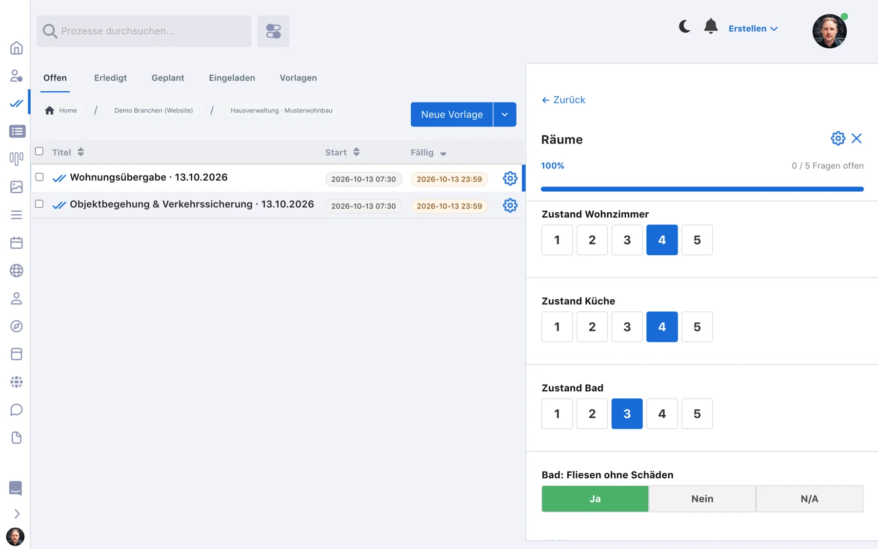 alphaprocess: Checkliste