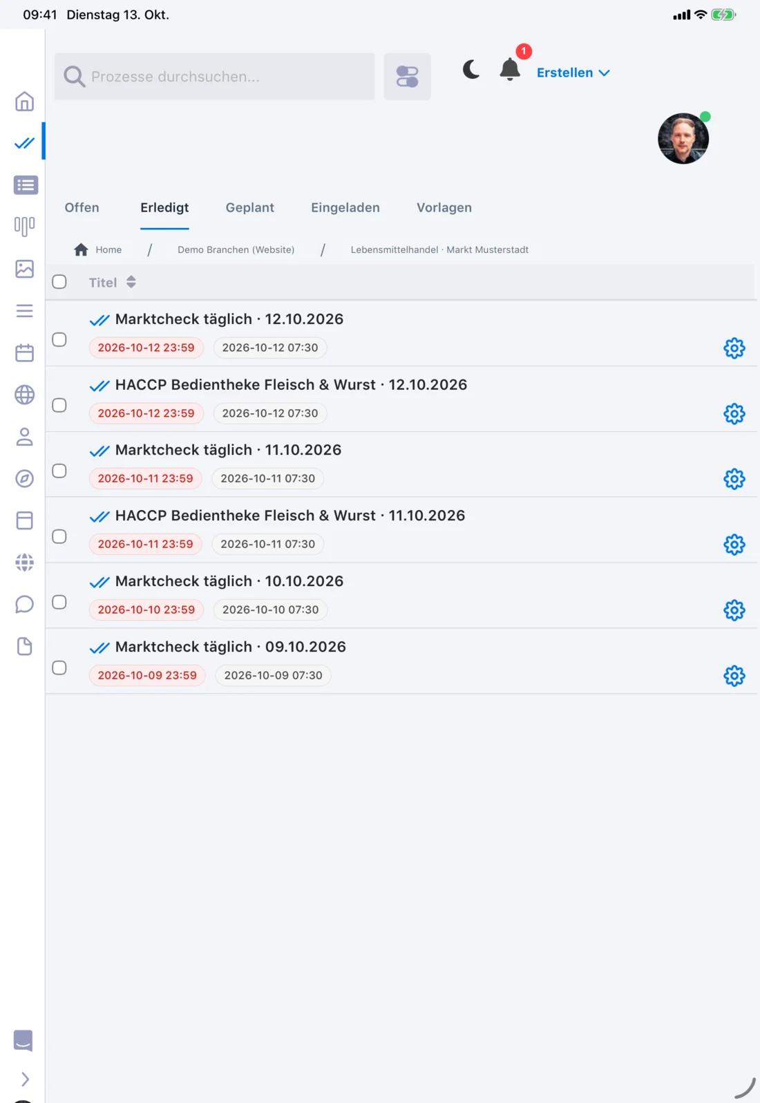 alphaprocess: Marktcheck auf dem Tablet